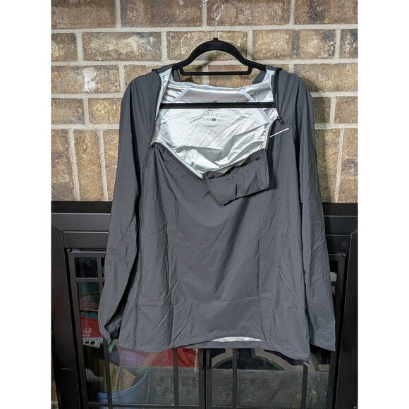 New Wo Tags Men's M Hotsuit Hooded Sauna Jacket Tech Wear Runner Running Workout - Picture 4 of 10